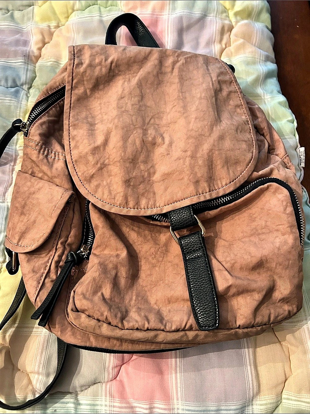 JustFab Backpack in Brown & Black